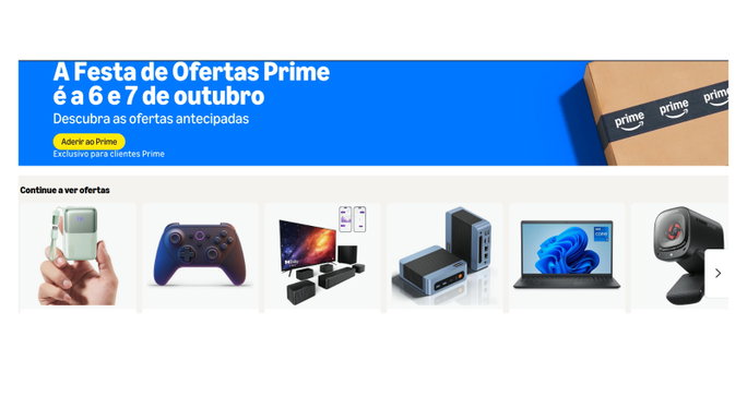 Festa de Ofertas prime na Amazon