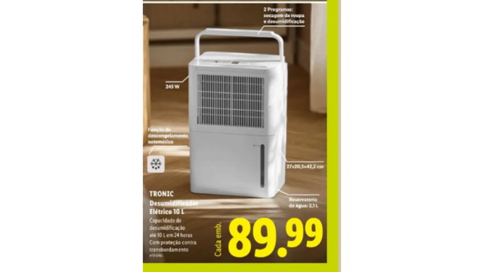 desumidificador eletrico no Lidl