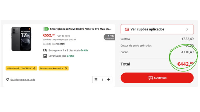 Cup&atilde;o Worten