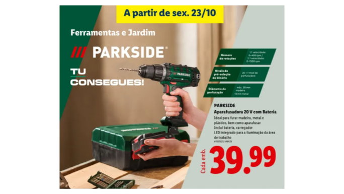 Aparafusadora 20 V com Bateria
