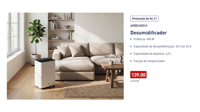 desumidificador de 20L