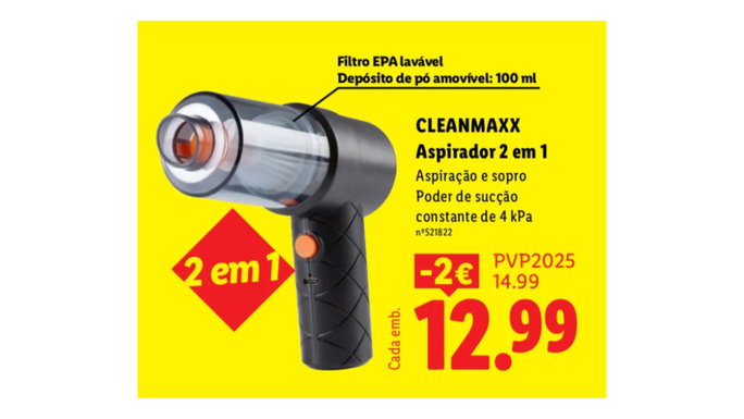 Aspirador 2 em 1