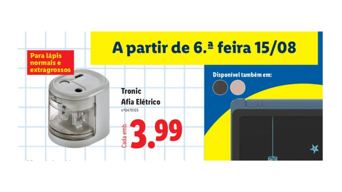Afia Elétrico de lápis no Lidl