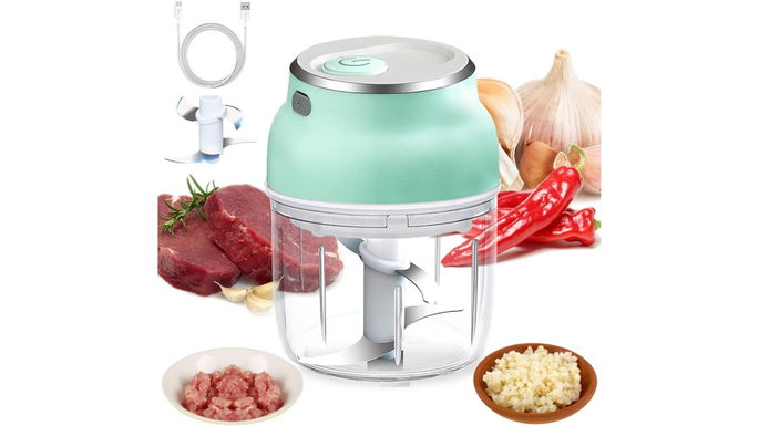 Mini Processador de Alimentos Elétrico