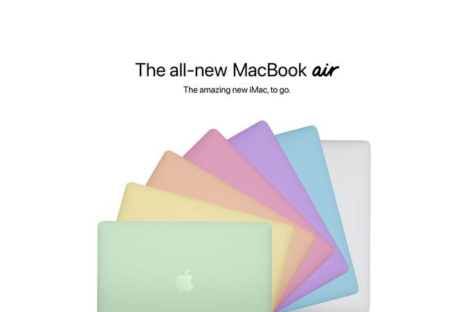 MacBook Air colorido imaginado pelo 9to5Mac