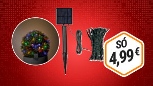 Luzes solares para o Natal por apenas 4,49 € no Lidl: 100 LEDs sem tomadas