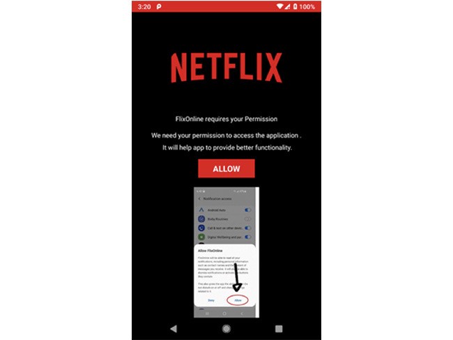 Malware Netflix Android