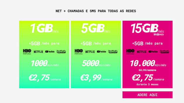 MEO Moche tarifário