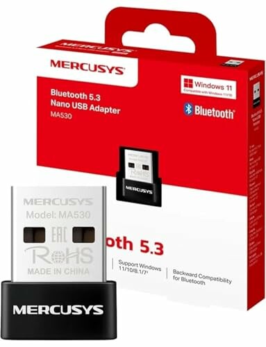 Mercusys MA530 Nano Adaptador USB Bluetooth 5.3, conexão rápida e estável