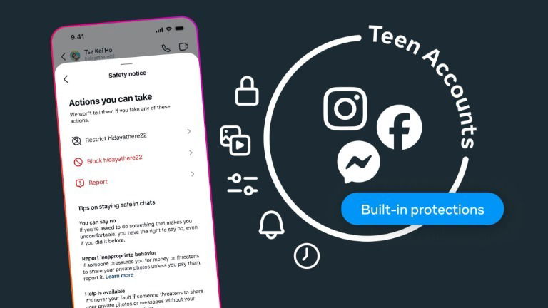 Meta removeu 635 mil contas do Facebook e do Instagram: conhece os novos recursos de segurança para jovens