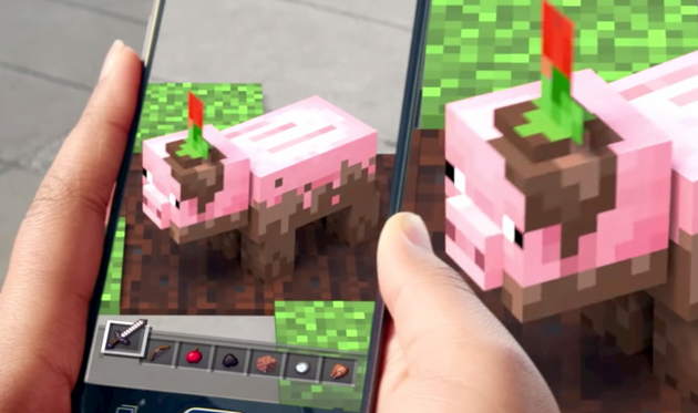 minecraft realidade aumentada AR microsoft mobile