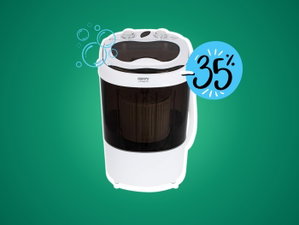 Mini máquina de lavar roupa que te pode ser útil nas viagens: com desconto 35% na Amazon!