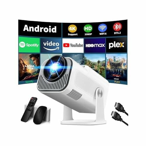 Mini-Projetor com Netflix e YouTube incluídos