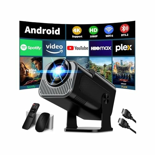 Mini Proyector 4K 1080P WiFi 6 Bluetooth 5.2