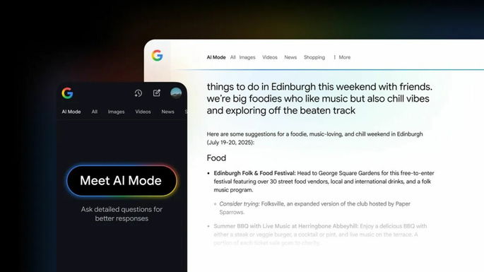 Modo IA google na Europa