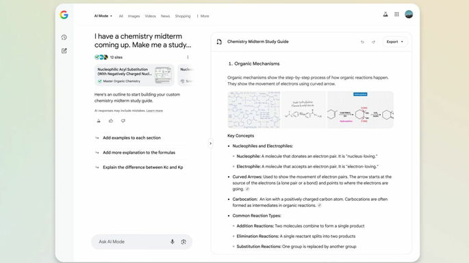 modo ia google novas funcionalidades