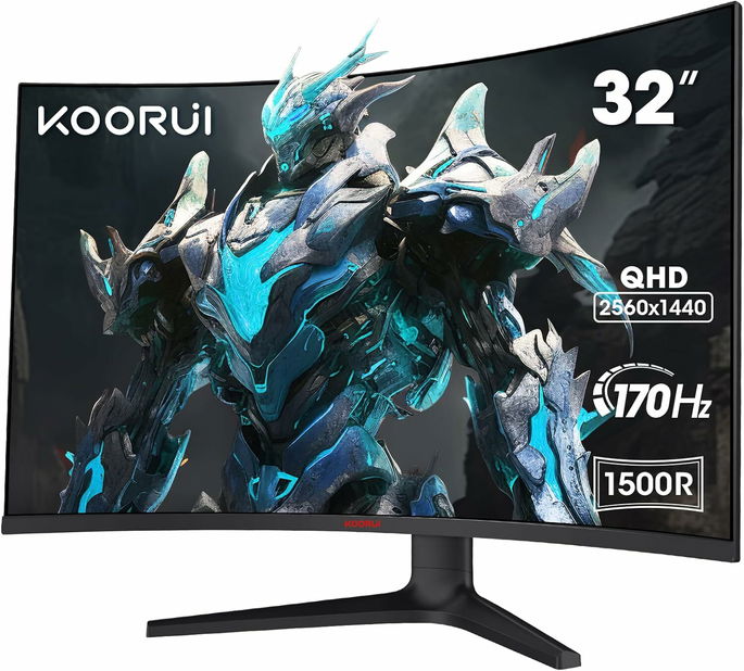 Monitor de jogos curvo de 31,5" KOORUI