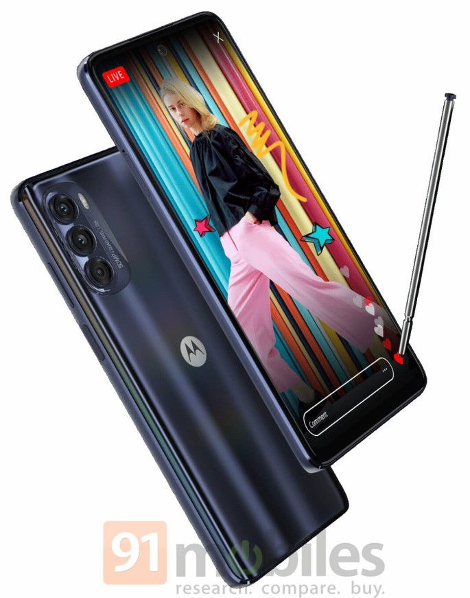 Moto G Stylus 5G (2022). Crédito: 91mobiles
