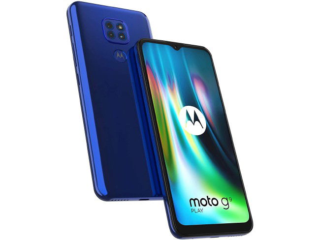 Motorola Moto G9 Play em azul
