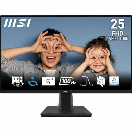 MSI Pro MP252 Monitor profissional Full HD de 24,5", painel IPS 1920 x 1080, 100 Hz, ecrã Eye-Friend