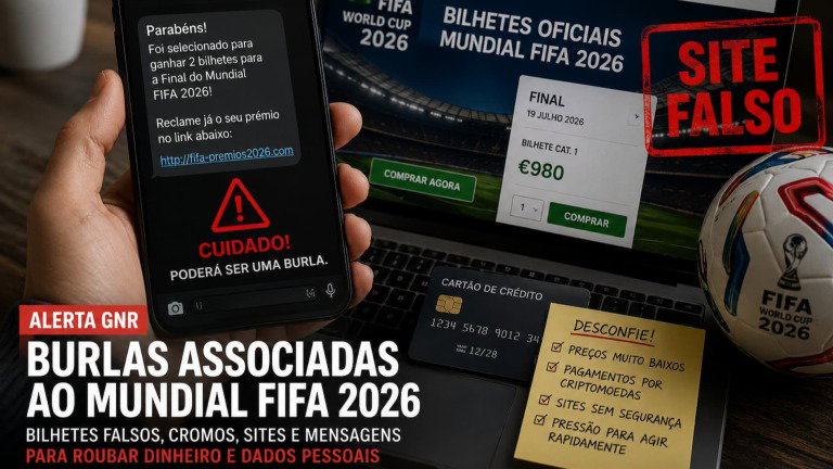 Mundial 2026 usado em nova vaga de burlas online