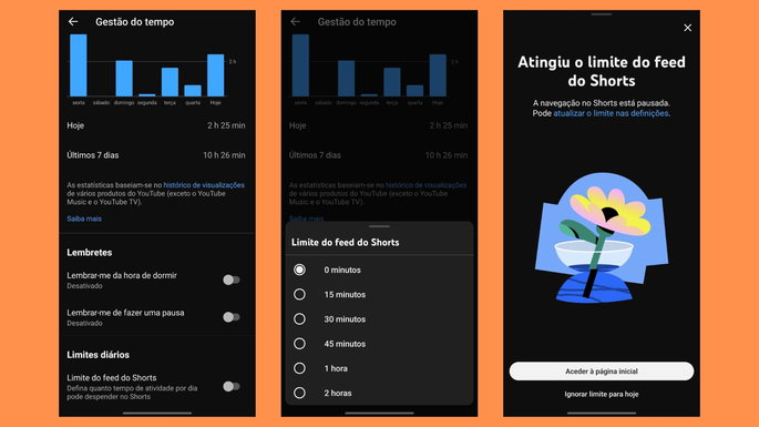 YouTube desativar Shorts