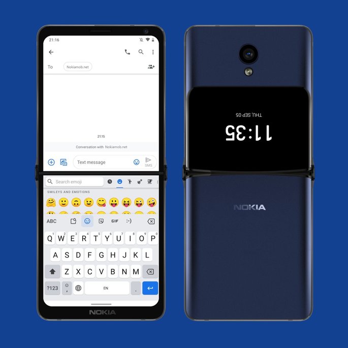Conceito de smartphone dobrável da Nokia