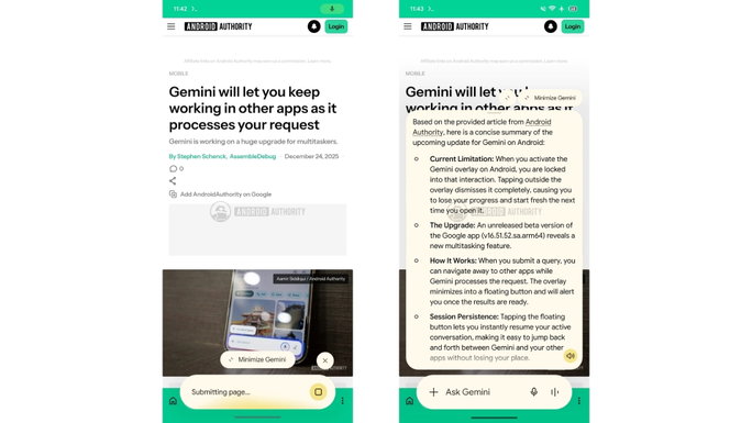 Nova op&ccedil;&atilde;o do Gemini promete melhorar a multitarefa no Android