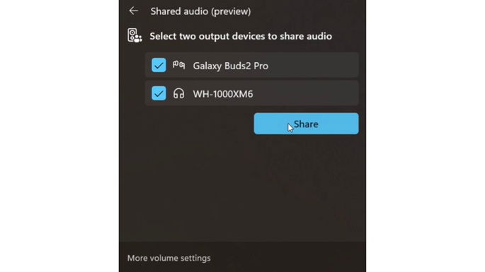 Novo recurso áudio compartilhado Windows 11