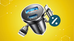 O carregador de carro LISEN é um campeão de vendas e está por menos de 10 € na Amazon!