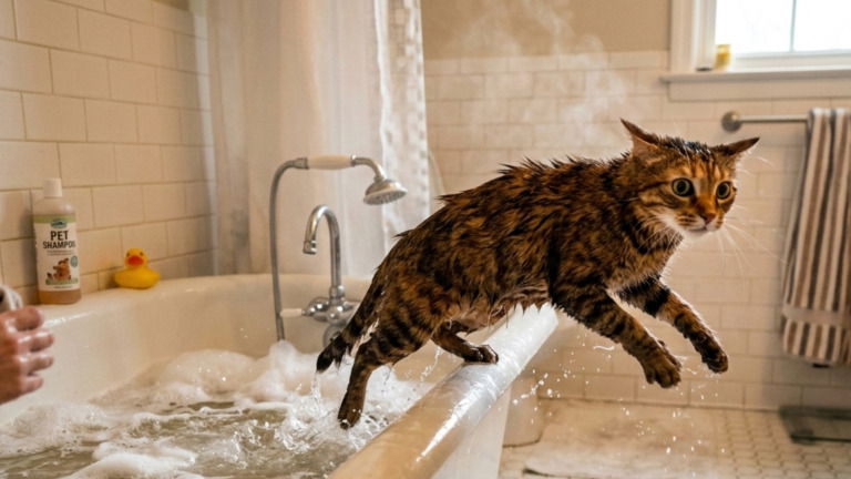 O teu gato detesta água e há uma razão científica para isto