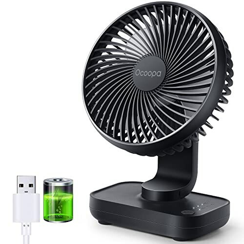 OCOOPA Ventilador de mesa USB silencioso recarreg&aacute;vel 4000 mAh