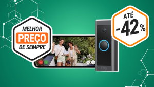 Oferta imperdível: poupa 42% nesta campainha com vídeo com fio Ring hoje mesmo