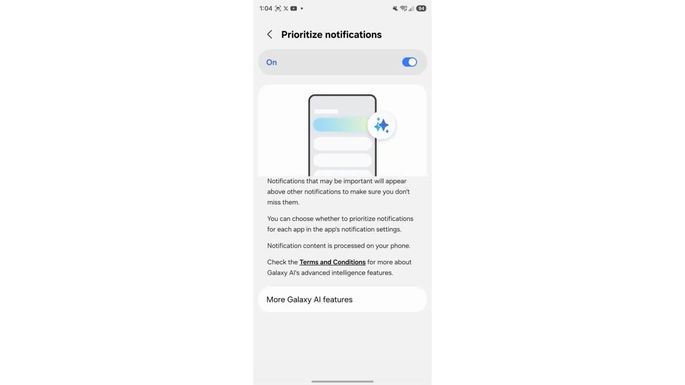 One UI 8.5 novo recurso notificações