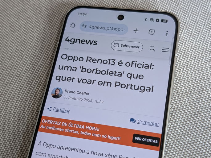 OPPO Reno13 Ecrã Texto