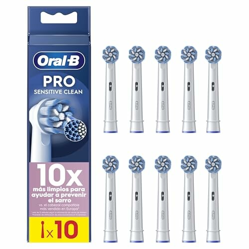 Oral-B Pro Sensitive Clean Peças sobresselentes para escova de dentes elétrica, conjunto de 10 cabeç