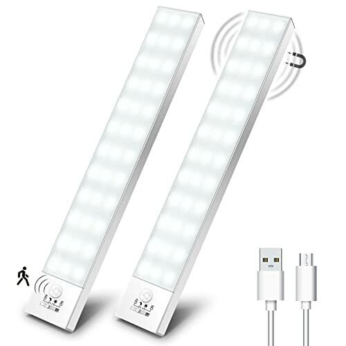 OUILA Luz LED arm&aacute;rio magn&eacute;tico com sensor de movimento