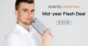 OUKITEL K6000 Plus em promoção relâmpago a $163.99 - €149