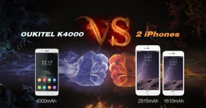 Vídeo mostra Oukitel K4000 a vencer ao iPhone 6 e iPhone 6Plus (no total) em autonomia