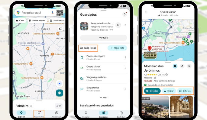 Outras funcionalidades Google Maps