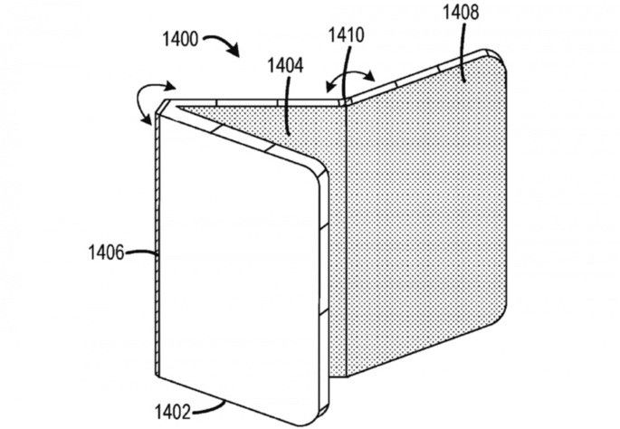 Patente Microsoft smartphone dobrável