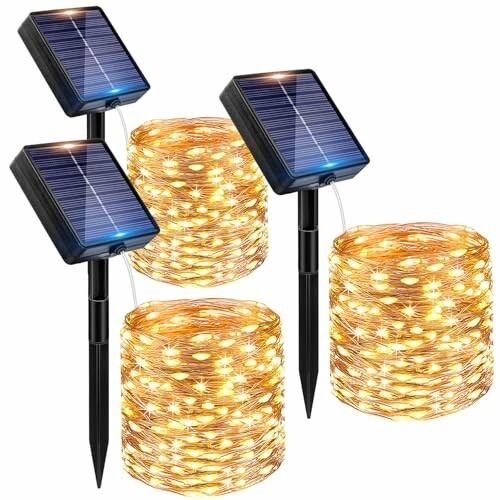 Peasur 3 Guirlandas de Luz Solar, 12 m, 120 LED, IP65