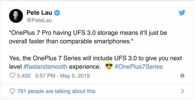 oneplus 7 pro armazenamento pete lau