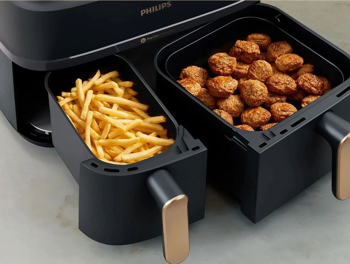 imagem da capacidade dos cestos da Philips 3000 Dual Basket