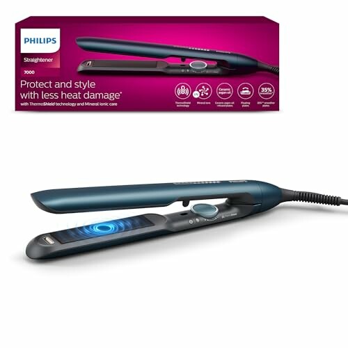 Philips Série 7000 Prancha Alisadora ThermoShield BHS732/00 Azul