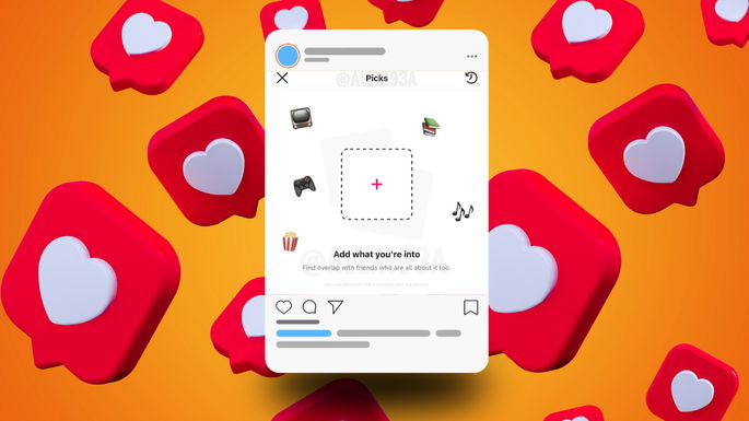 Picks funcionalidade em teste Instagram