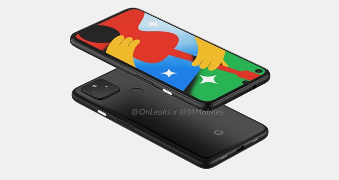 Renders do Google Pixel 4a 5G