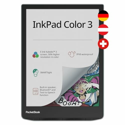 PocketBook InkPad Color 3 Stormy Sea, leitor eletr&oacute;nico t&aacute;til 32 GB, PB743K3-1-WW-B