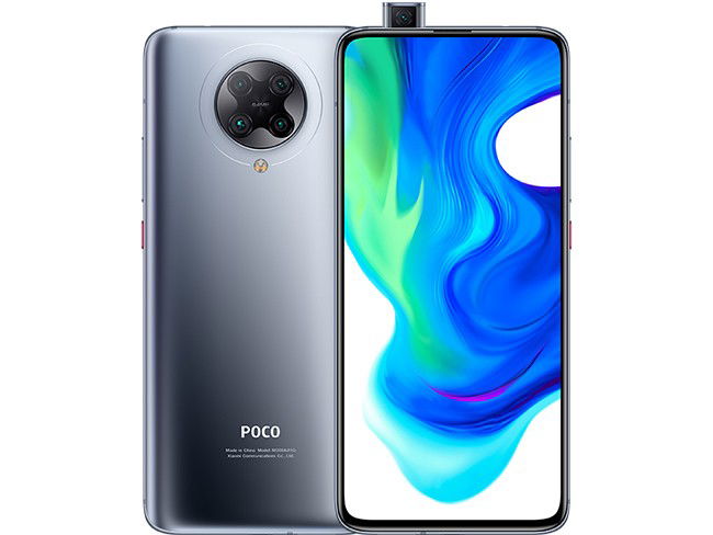 POCO F2 Pro cinza em fundo branco