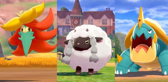 gossifleur, wooloo, drednaw